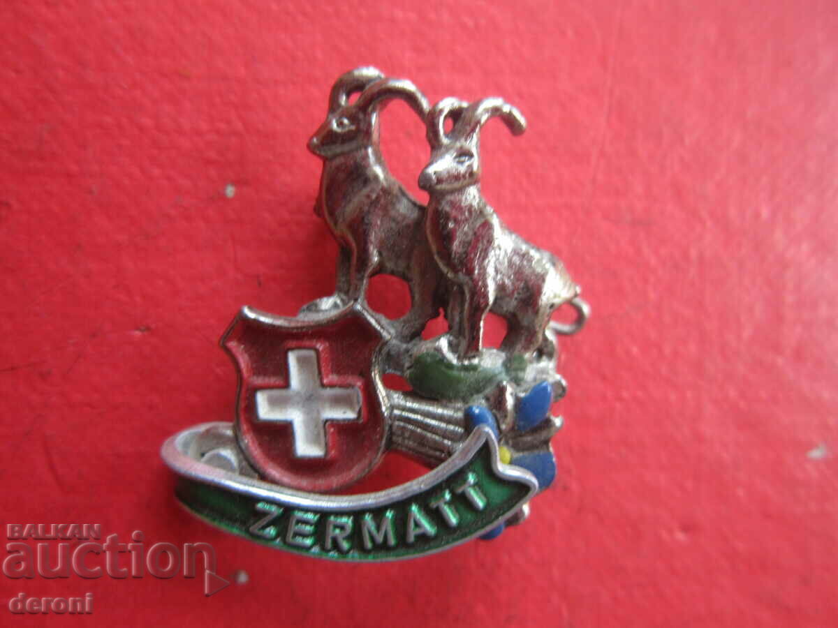Amazing hunting sign badge bronze enamel - 5