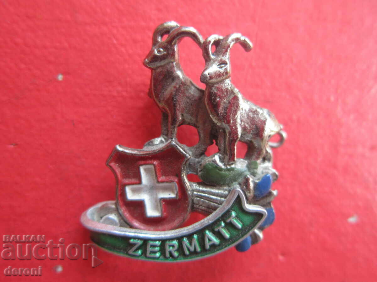 Amazing hunting sign badge bronze enamel - 6