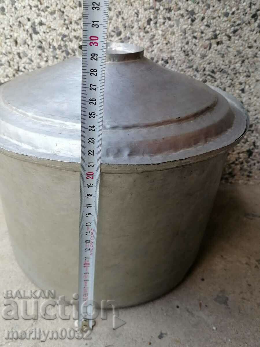 Auction Copper pot with lid copper copper container boiler bass Auction Copper pot with lid copper copper container boiler bass