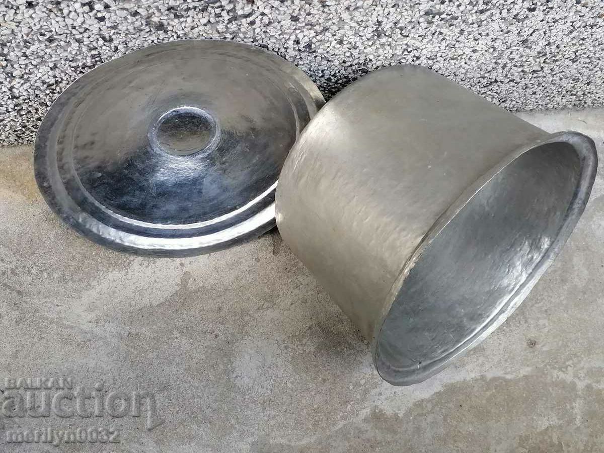 Copper pot with lid copper copper container boiler bass - 6 Copper pot with lid copper copper container boiler bass - 6