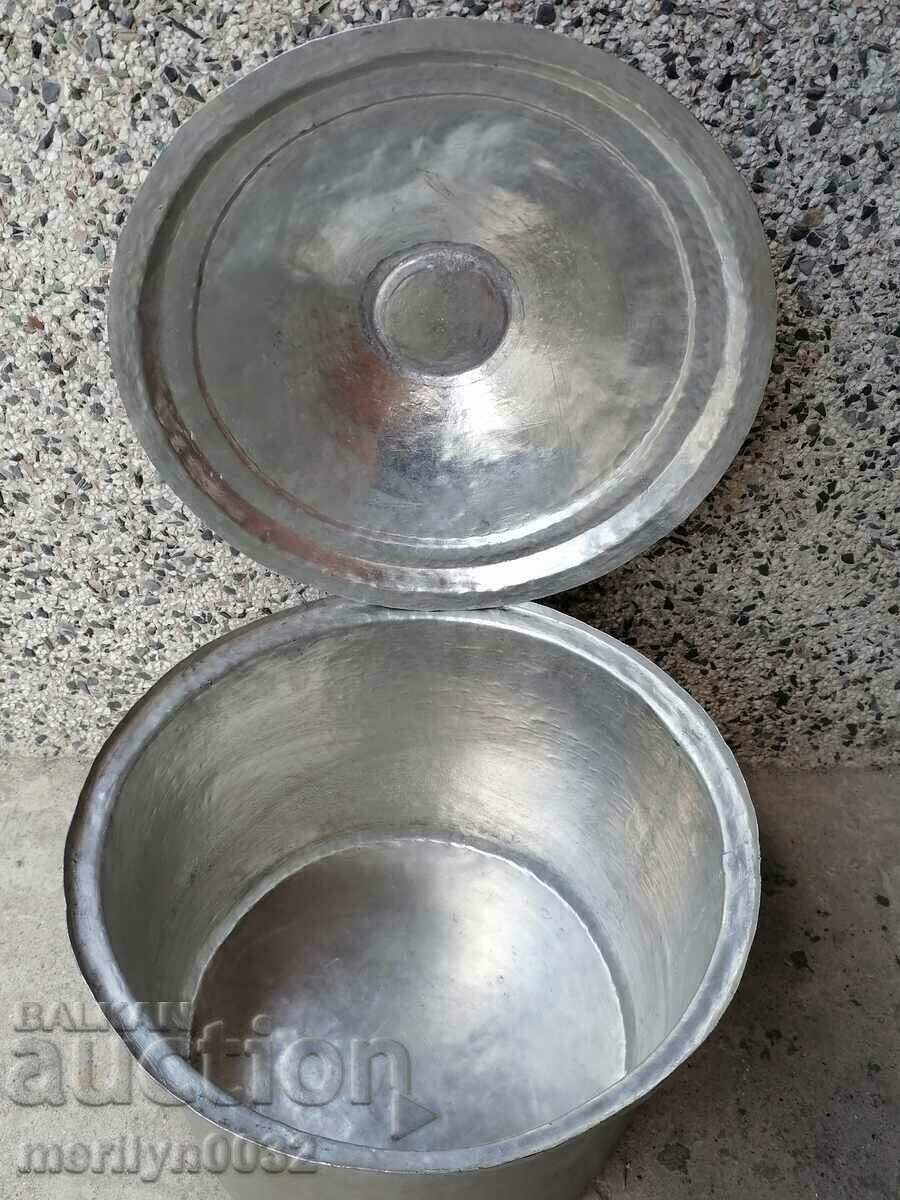 Copper pot with lid copper copper container boiler bass - 7 Copper pot with lid copper copper container boiler bass - 7