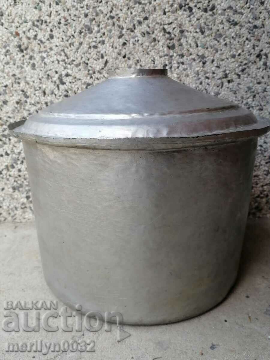 Copper pot with lid copper copper container boiler bass