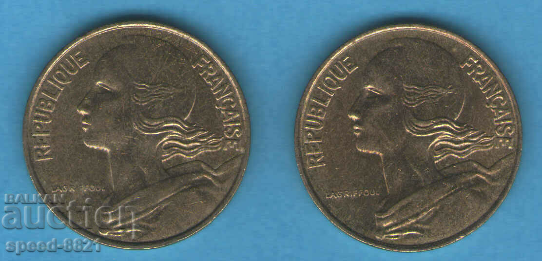 2 pcs. coins 10 centima 1994, 1995 France with price 1.00 BGN | € 0.51 2 pcs. coins 10 centima 1994, 1995 France with price 1.00 BGN | € 0.51