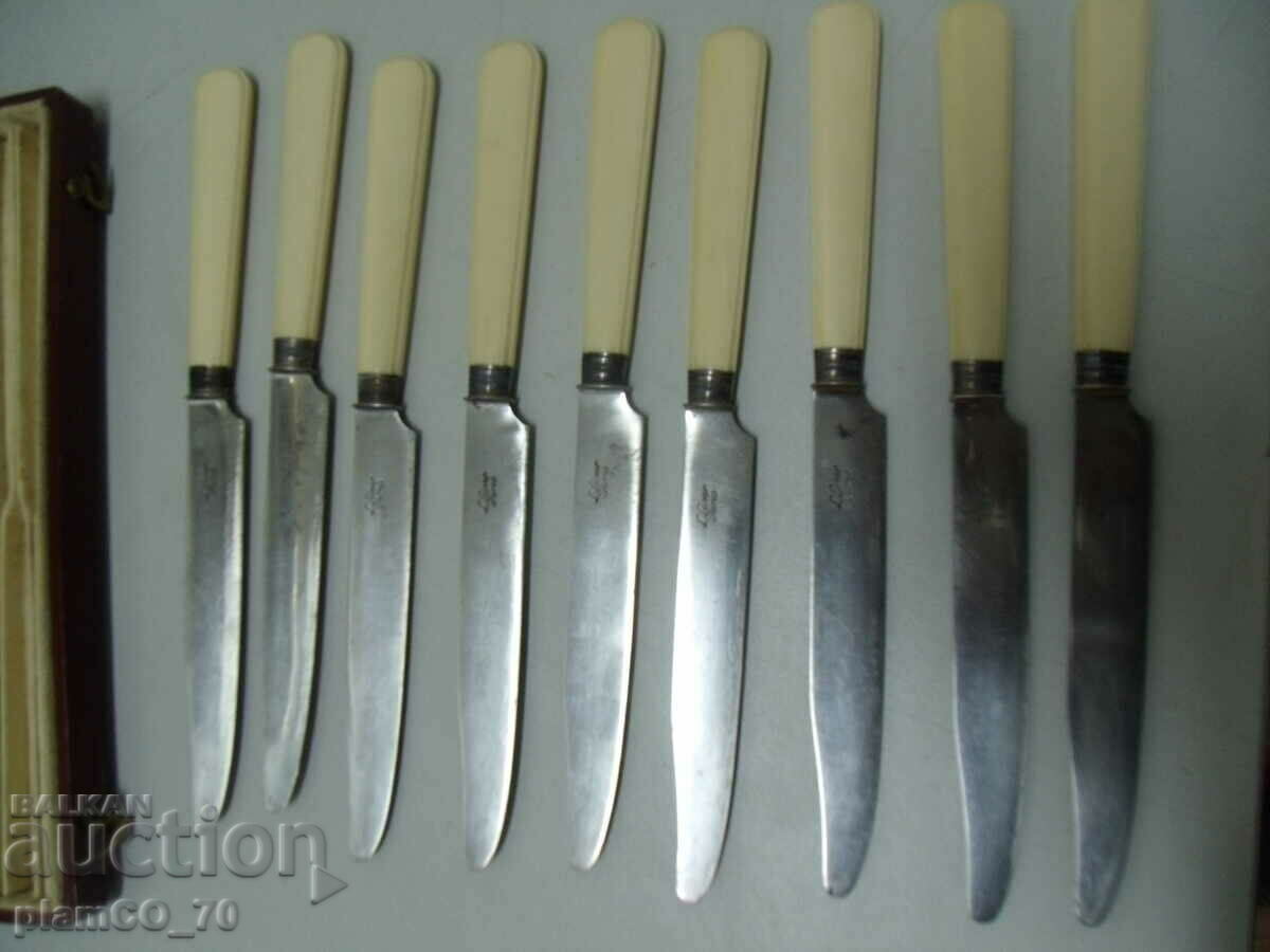 № * 6177 old French knives - L.Lapar - Paris - 9 pieces with price 90.00 BGN | € 46.02 № * 6177 old French knives - L.Lapar - Paris - 9 pieces with price 90.00 BGN | € 46.02