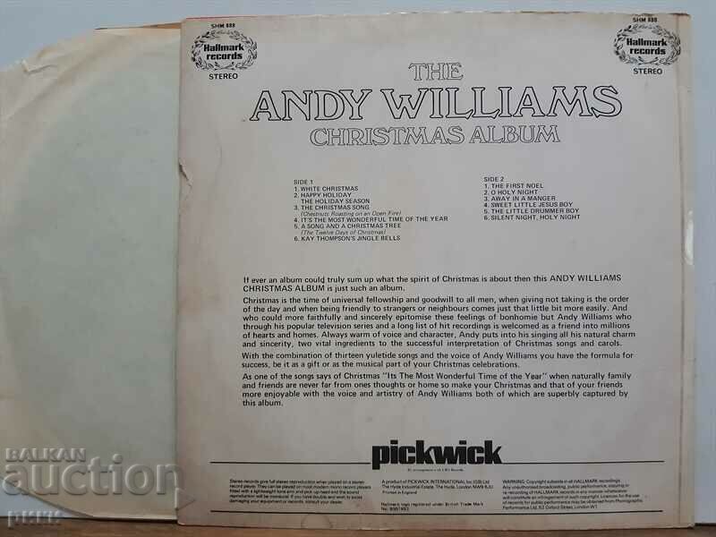 Andy Williams - Christmas Album with price 12.00 BGN | € 6.14 Andy Williams - Christmas Album with price 12.00 BGN | € 6.14