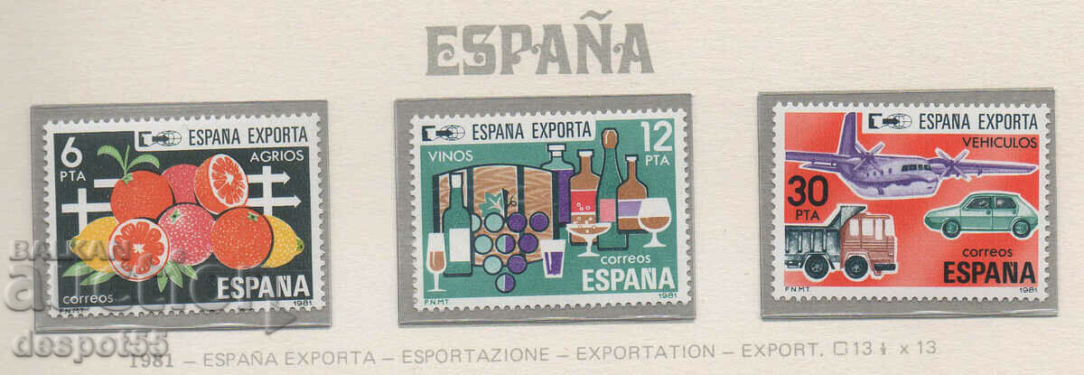 1981. Spania. exporturi spaniole.