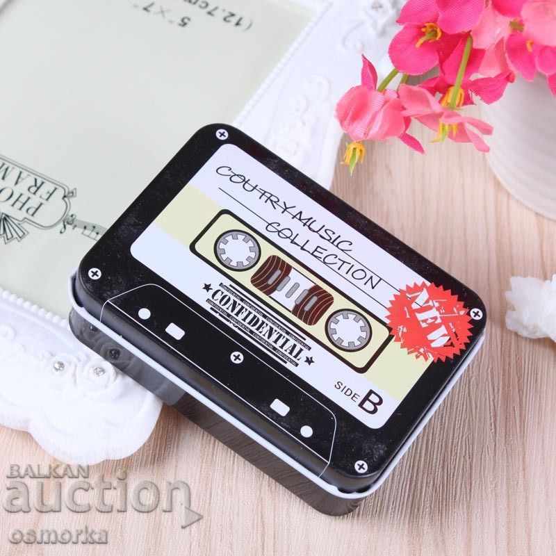 Auction  Metal box box audio tape cassette