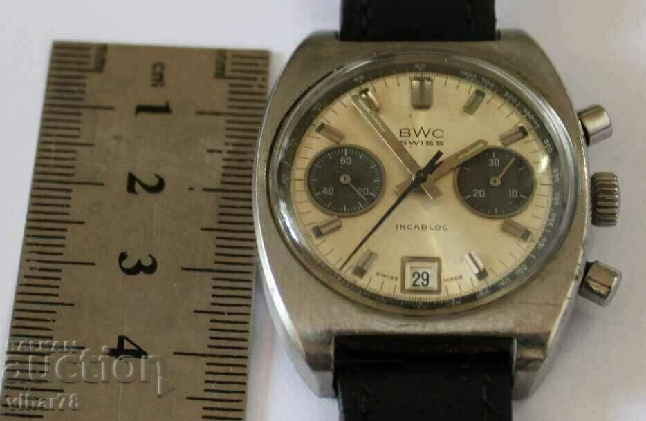 Auction RARE MODEL-MEN'S WATCH BWC-CHRONOGRAPH Auction RARE MODEL-MEN'S WATCH BWC-CHRONOGRAPH
