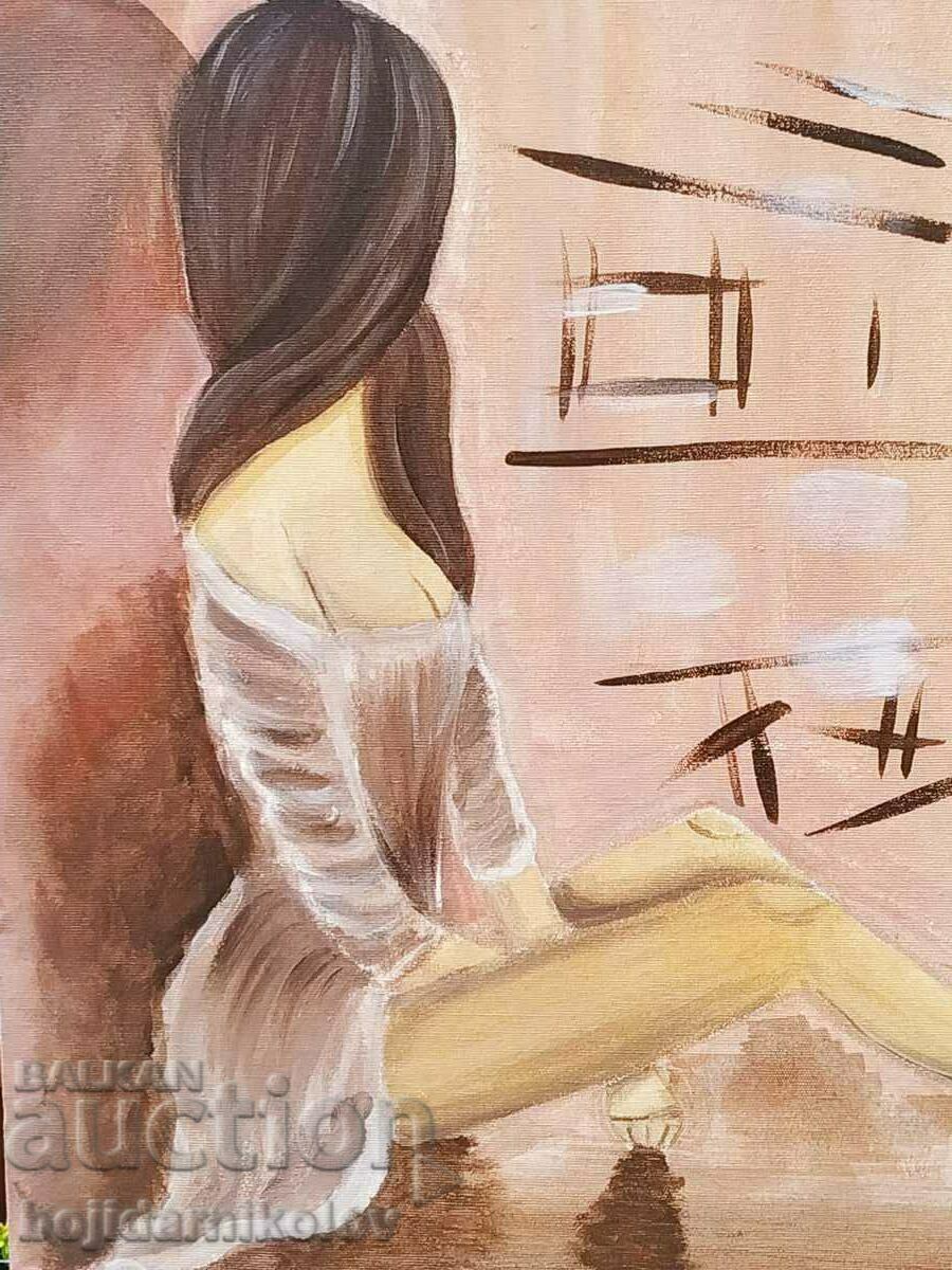 Auction In anticipation, an author's painting on canvas Auction In anticipation, an author's painting on canvas