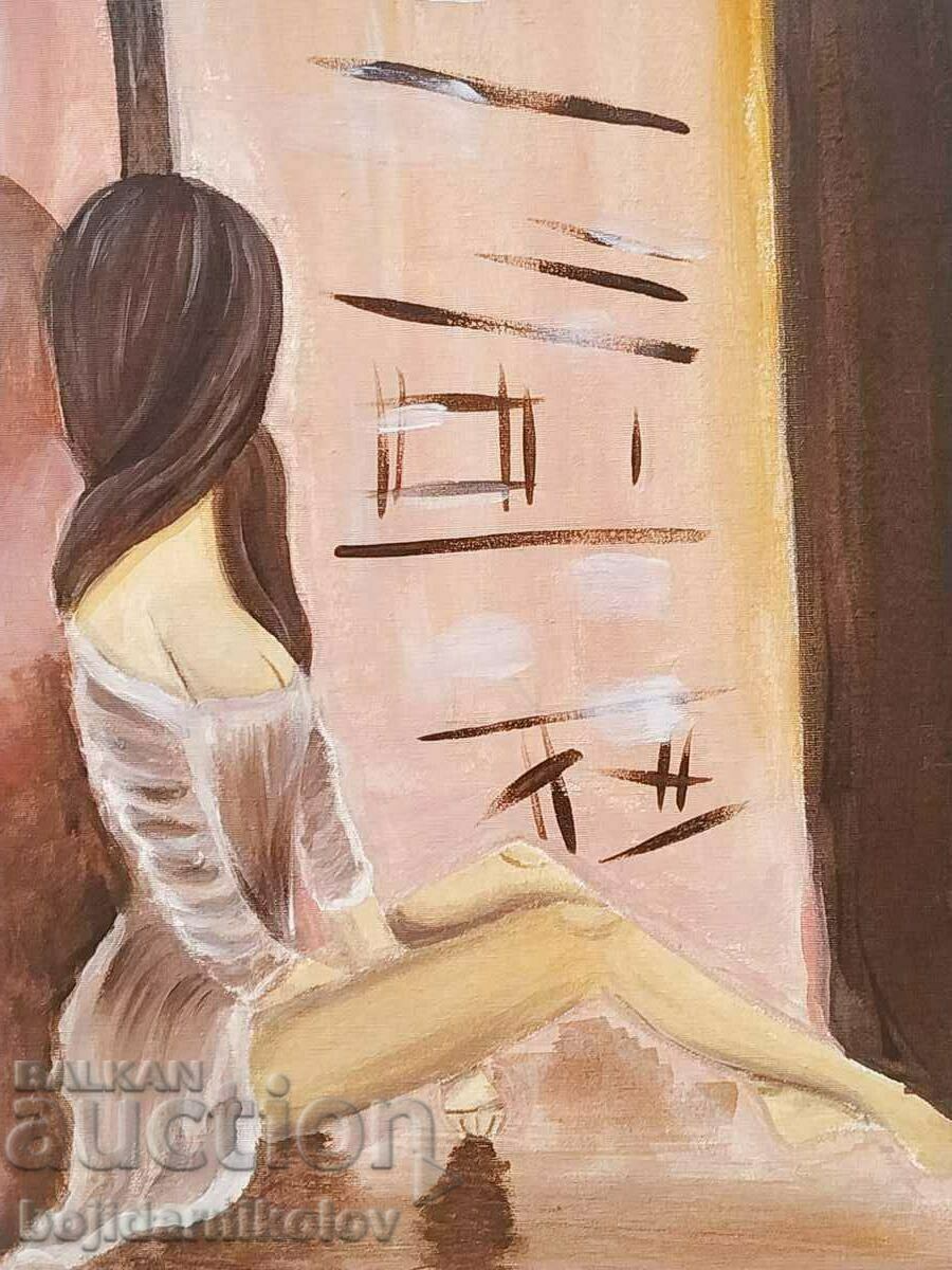 Delivery of In anticipation, an author's painting on canvas Delivery of In anticipation, an author's painting on canvas