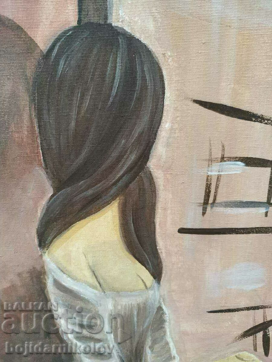 În așteptare, pictura unui autor pe pânză - 6