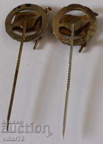 ЛОТ ОТ ДВЕ СРЕБЪРНИ ЗНАЧКИ С ЕМАЙЛ - 5 ЛОТ ОТ ДВЕ СРЕБЪРНИ ЗНАЧКИ С ЕМАЙЛ - 5