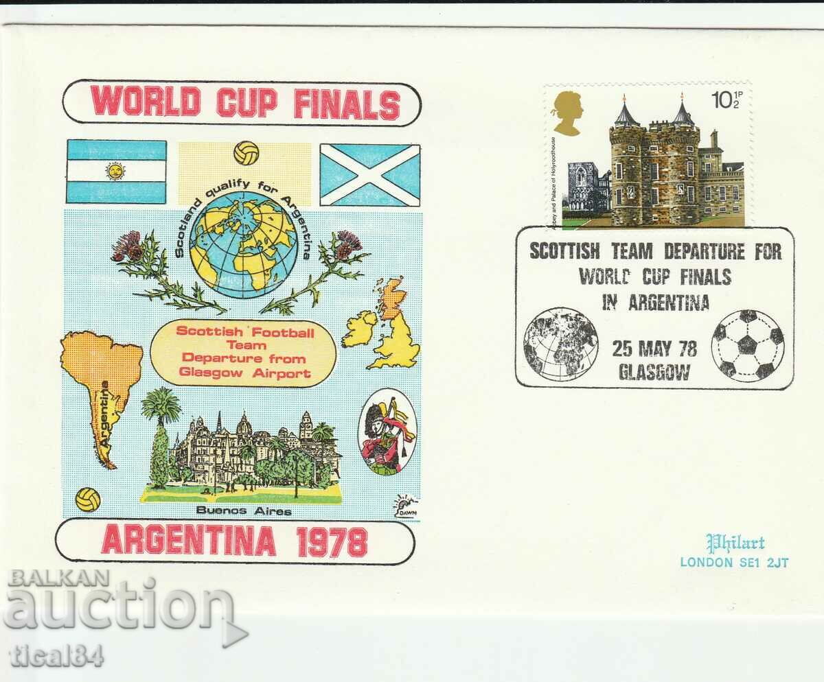 Scoția 1978 - plic special pentru participarea la Argentina 78