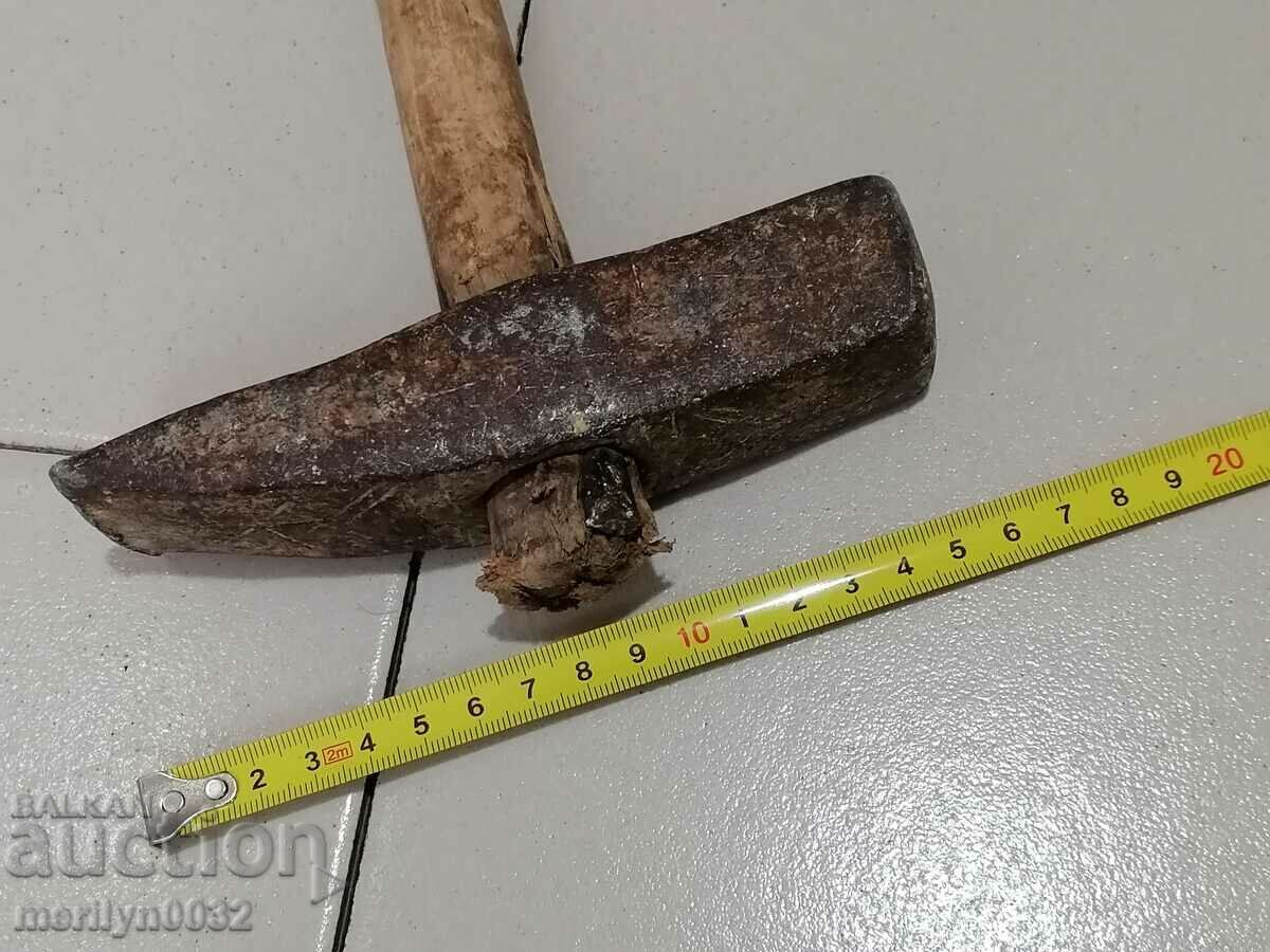 Old carpenter's hammer, tool, wrought iron hammer - 6 Old carpenter's hammer, tool, wrought iron hammer - 6