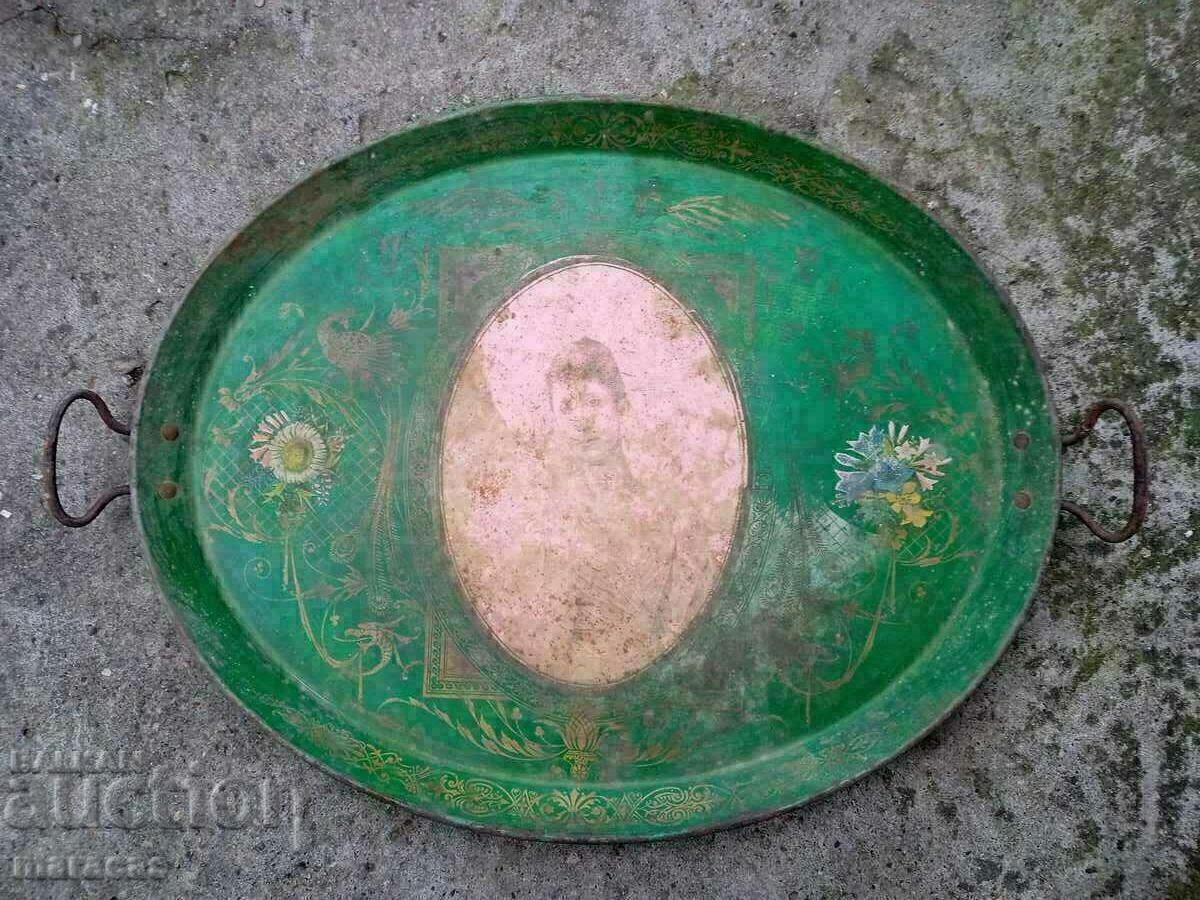 Old painted tray