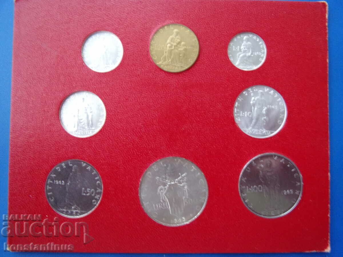 Auction  Vatican Set 8 Coins 1965 UNC Rare