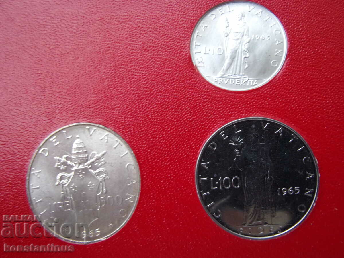 Vatican Set 8 Coins 1965 UNC Rare - 6