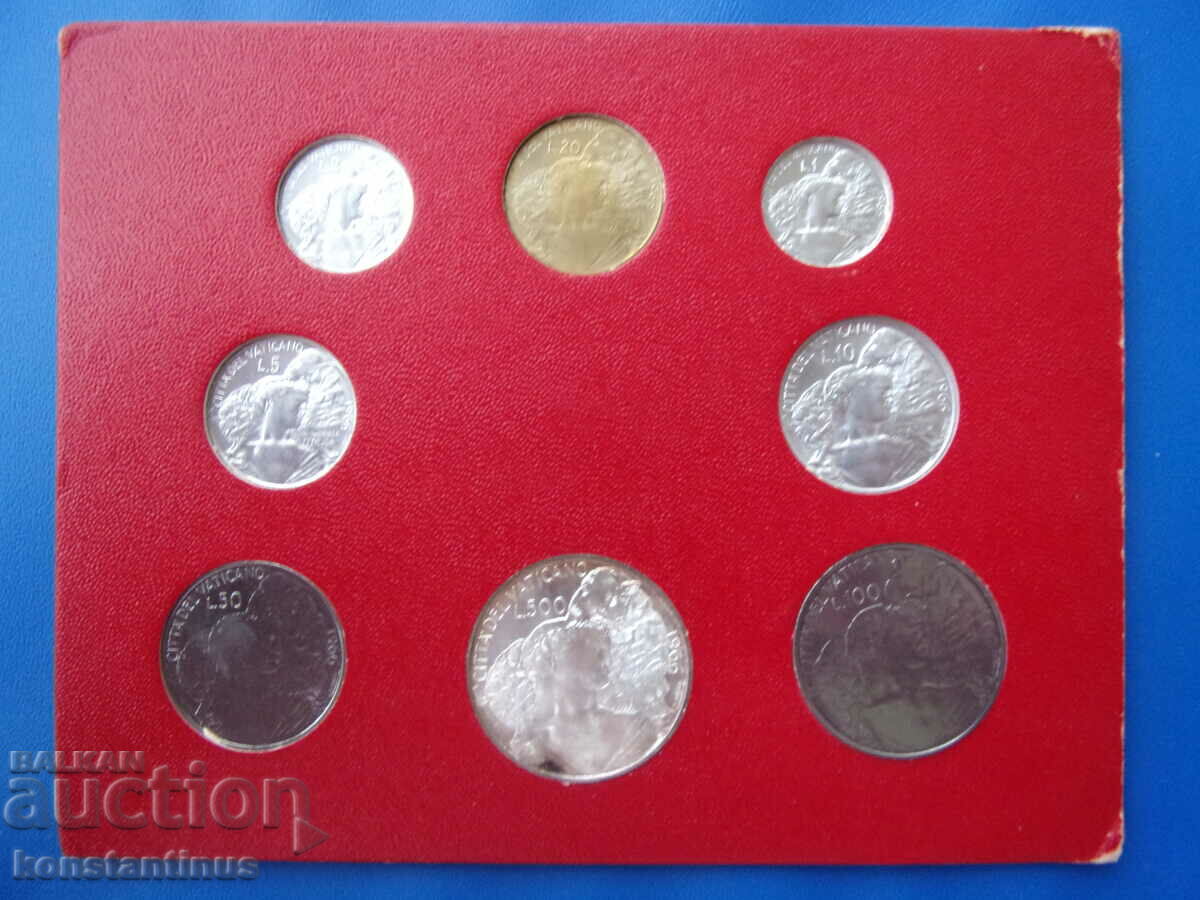 Auction  Vatican Set 8 Coins 1966 UNC Rare