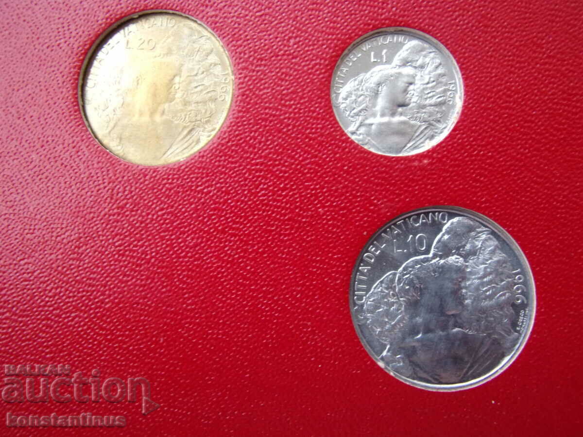 Vatican Set 8 Coins 1966 UNC Rare - 7