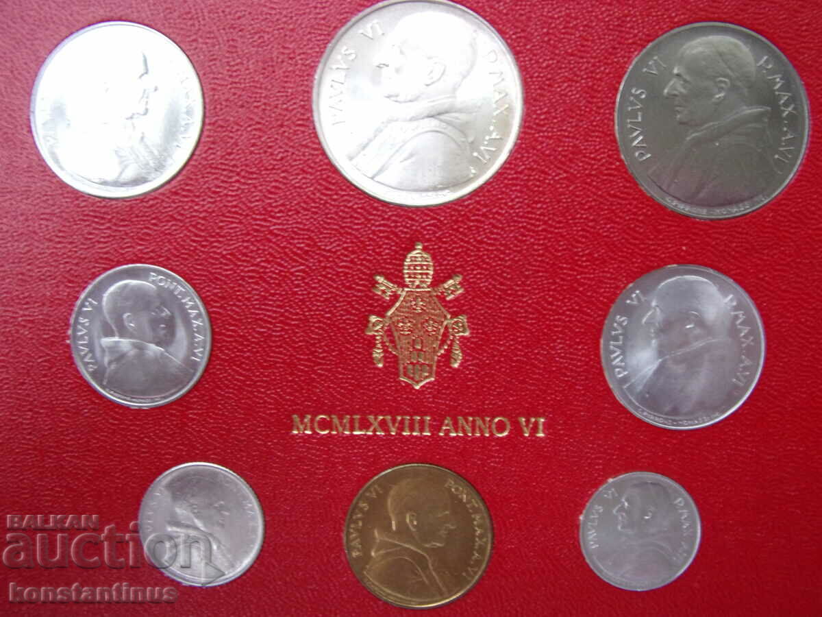 Vatican Set 8 Coins 1968 UNC Rare with price € 35.79 | 70.00 BGN