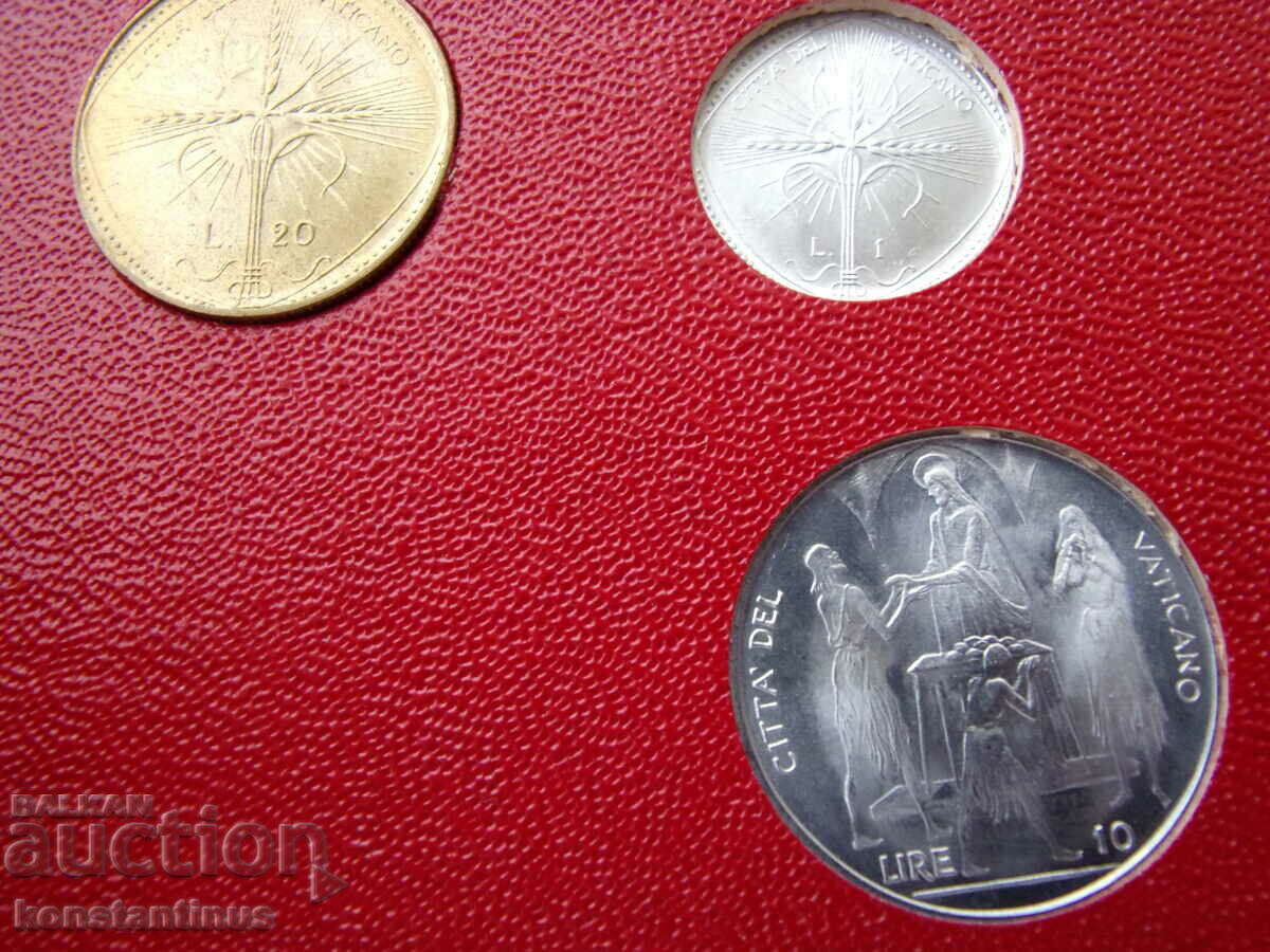 Vatican Set 8 Coins 1968 UNC Rare - 7