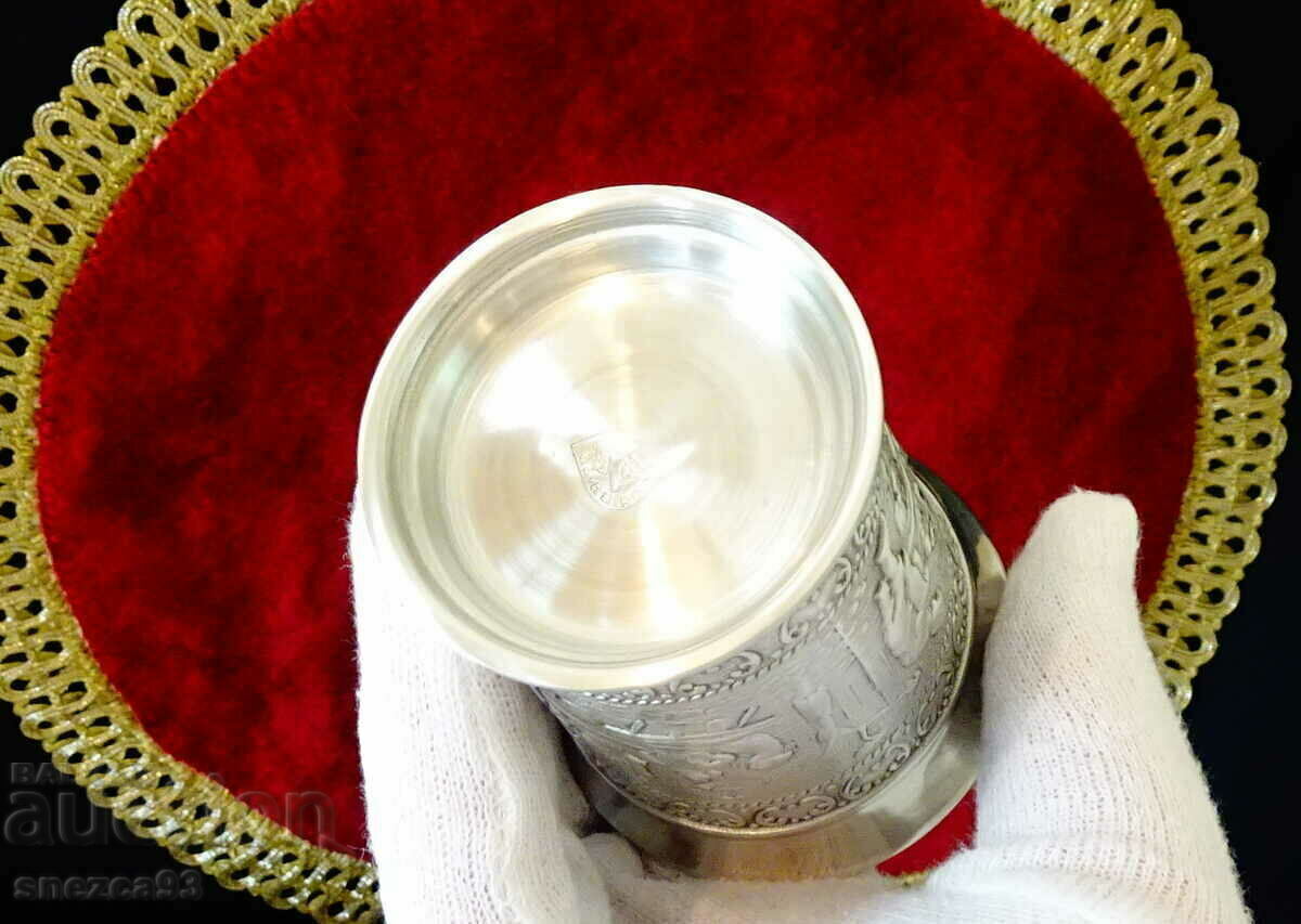 Tin cup for wine, Hunters, poker - 5 Tin cup for wine, Hunters, poker - 5