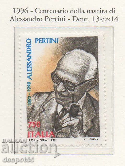 1996. Italia. 100 de ani de la nașterea lui Alessandro Pertini.