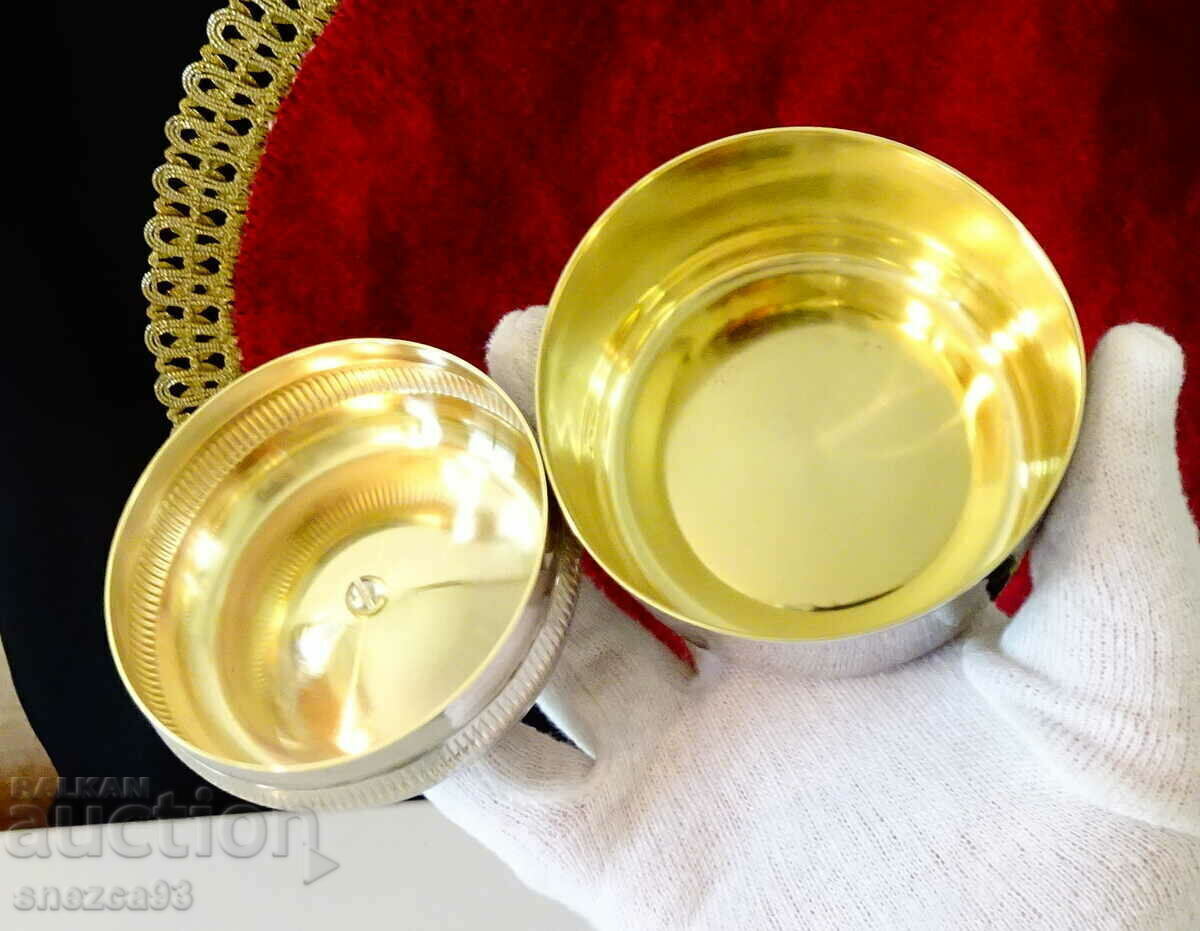 Silver-plated sugar bowl made of bronze 9 cm - 6 Silver-plated sugar bowl made of bronze 9 cm - 6