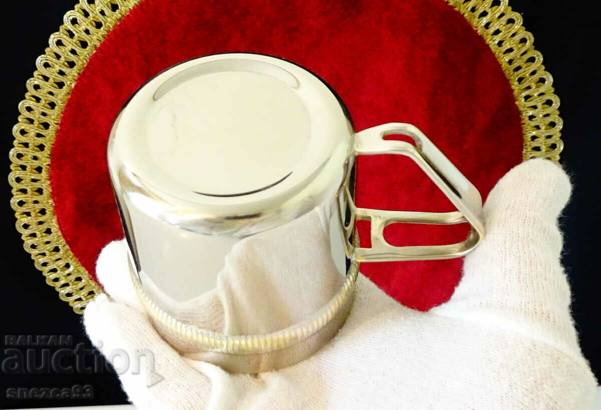 Silver-plated jug, brass liner. - 5 Silver-plated jug, brass liner. - 5
