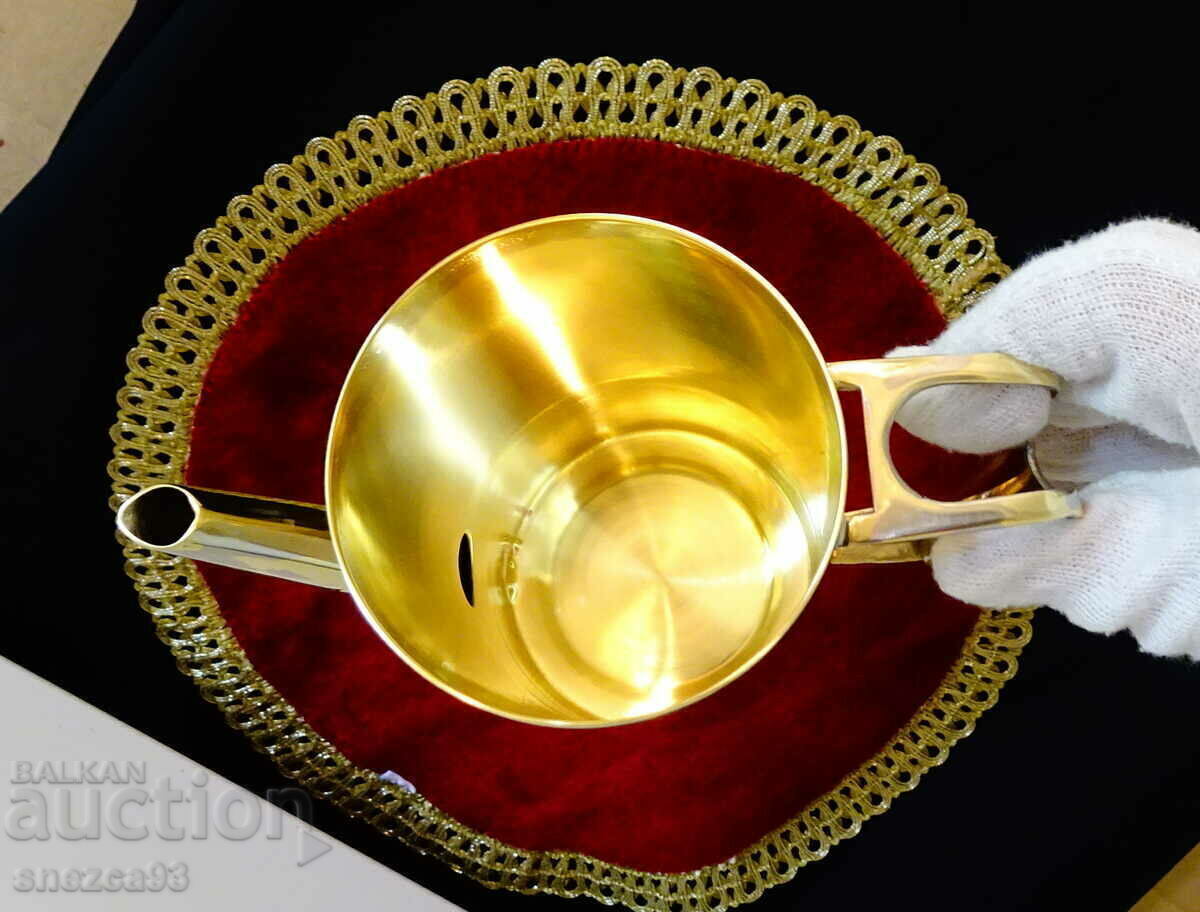 Bronze jug, teapot 19 cm., heated rakia - 6 Bronze jug, teapot 19 cm., heated rakia - 6