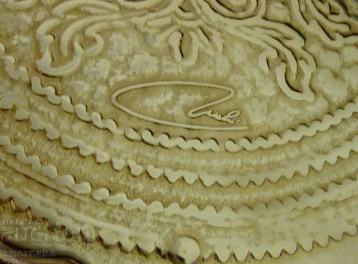 Auction Bronze platter, tray Collini Austria, fairytale ornaments Auction Bronze platter, tray Collini Austria, fairytale ornaments