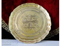 Бронзово плато,поднос Collini Austria,приказни орнаменти.