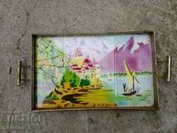Old painted tray