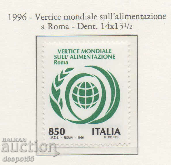 1996. Italia. Summitul Mondial al Alimentației, Roma.