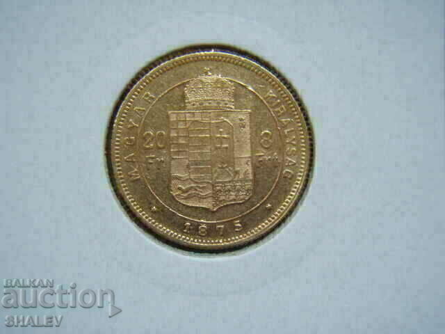Auction 8 Forint / 20 Francs 1875 Hungary - XF/AU (gold) Auction 8 Forint / 20 Francs 1875 Hungary - XF/AU (gold)