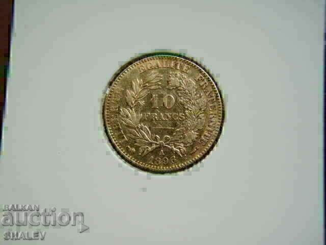 Licitație 10 franci 1896 A Franța /1/ - AU (aur)