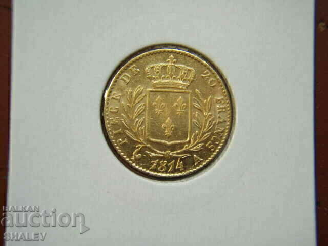 Delivery of 20 Francs 1814 A France (20 francs France) - AU (gold) Delivery of 20 Francs 1814 A France (20 francs France) - AU (gold)