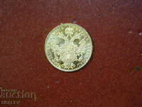 10 Francs / 4 Florin 1887 Hungary - XF/AU (gold)