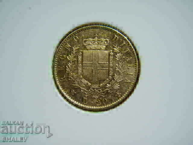20 Lire 1862 Italy (20 лири Италия) - AU/Unc (злато)