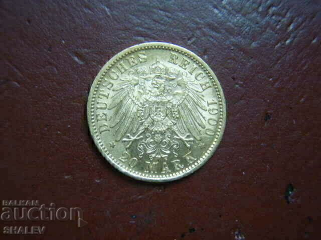20 Mark 1900 Germany (Wurttemberg) (20 marks) - AU (gold) 20 Mark 1900 Germany (Wurttemberg) (20 marks) - AU (gold)