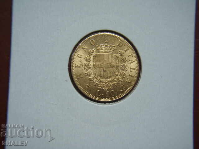 Livrarea 10 lire 1863 Italia - AU+ (aur)