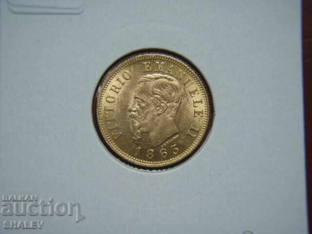 10 lire 1863 Italia - AU+ (aur) - 5
