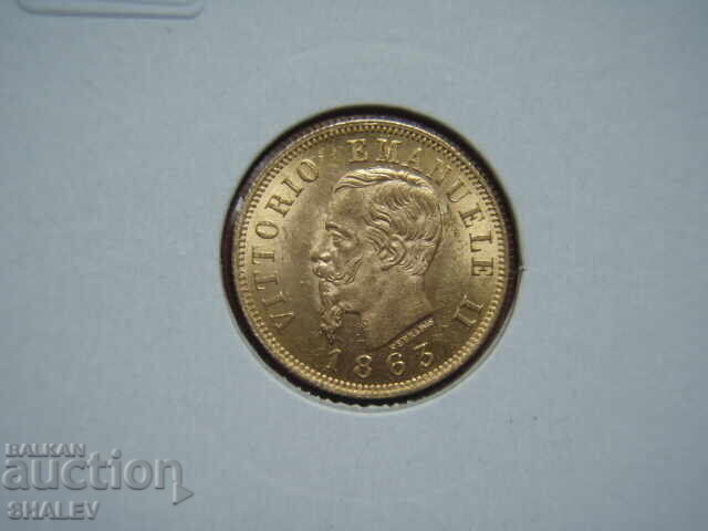 10 lire 1863 Italia - AU+ (aur) - 6