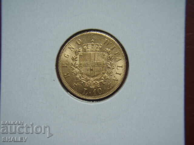 10 Lire 1863 Italy (10 лири Италия) - AU+ (злато)