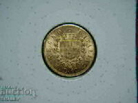 10 Lire 1863 Italy - AU+ (gold)