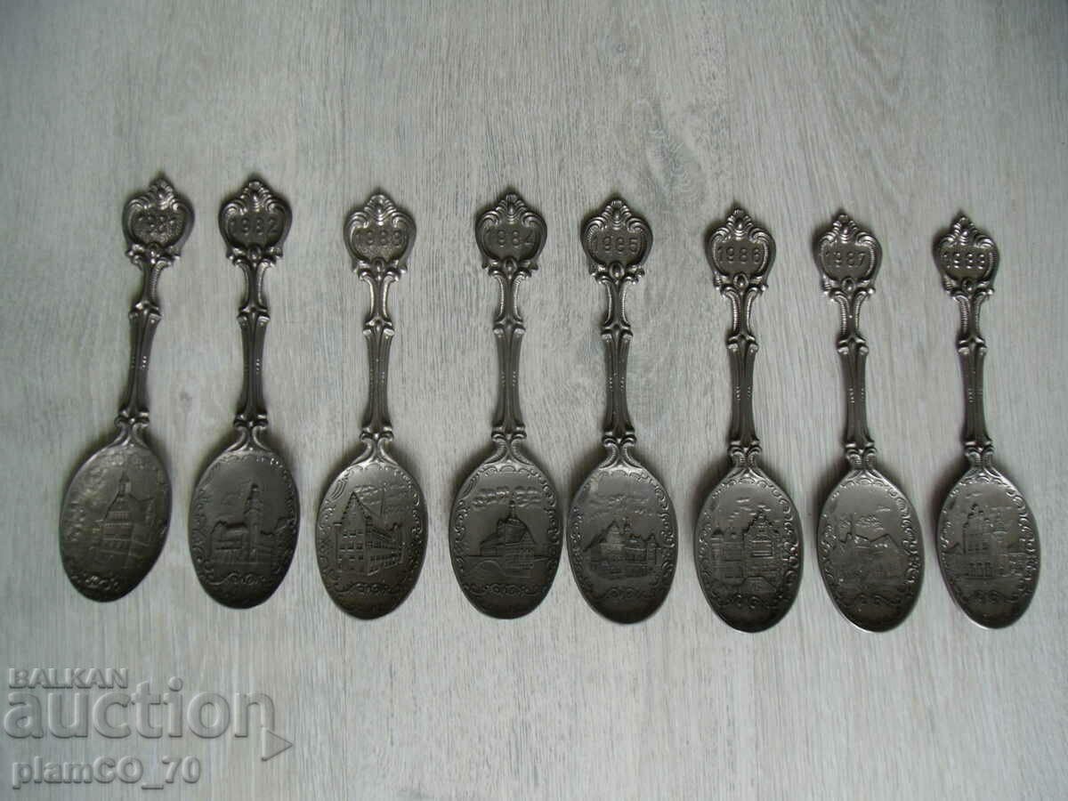 № * 6190 small collection - 8 spoons - zinn - 5 № * 6190 small collection - 8 spoons - zinn - 5
