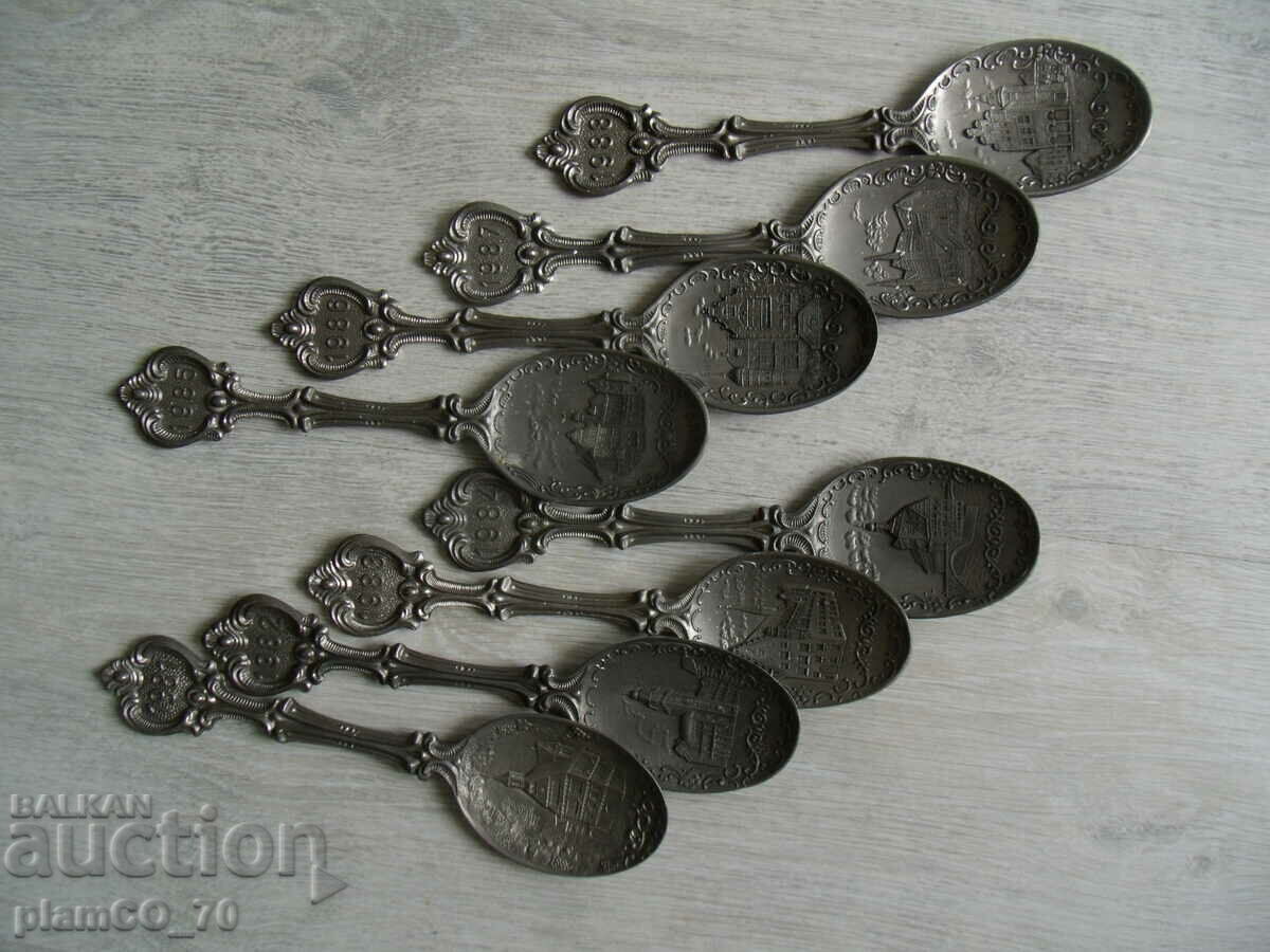 № * 6190 small collection - 8 spoons - zinn - 6 № * 6190 small collection - 8 spoons - zinn - 6