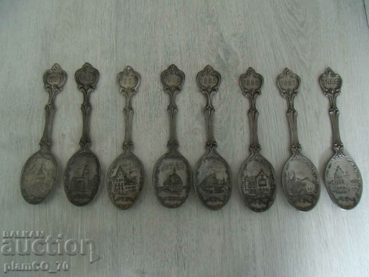 № * 6190 small collection - 8 spoons - zinn