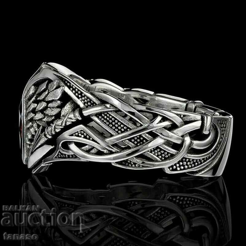 Auction Viking ring with ruby Auction Viking ring with ruby