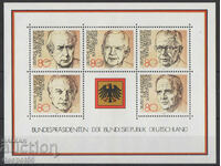 1982. GFR. Presidents of the Federal Republic. Block.